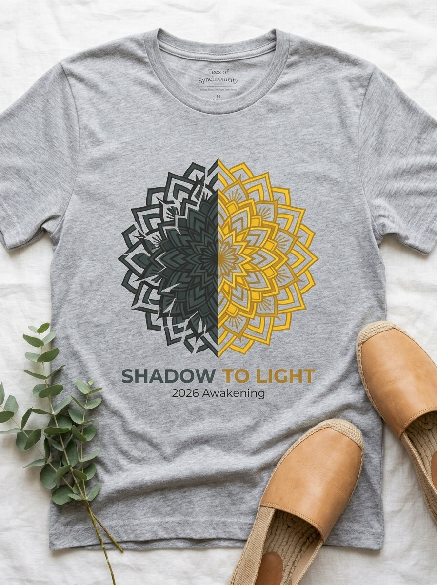 Shadow to Light 2026 Awakening Shirt - Shadow Work Healing Mandala Tee