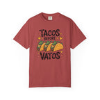 Tacos Before Vatos Shirt - Funny Mexican - Crimson