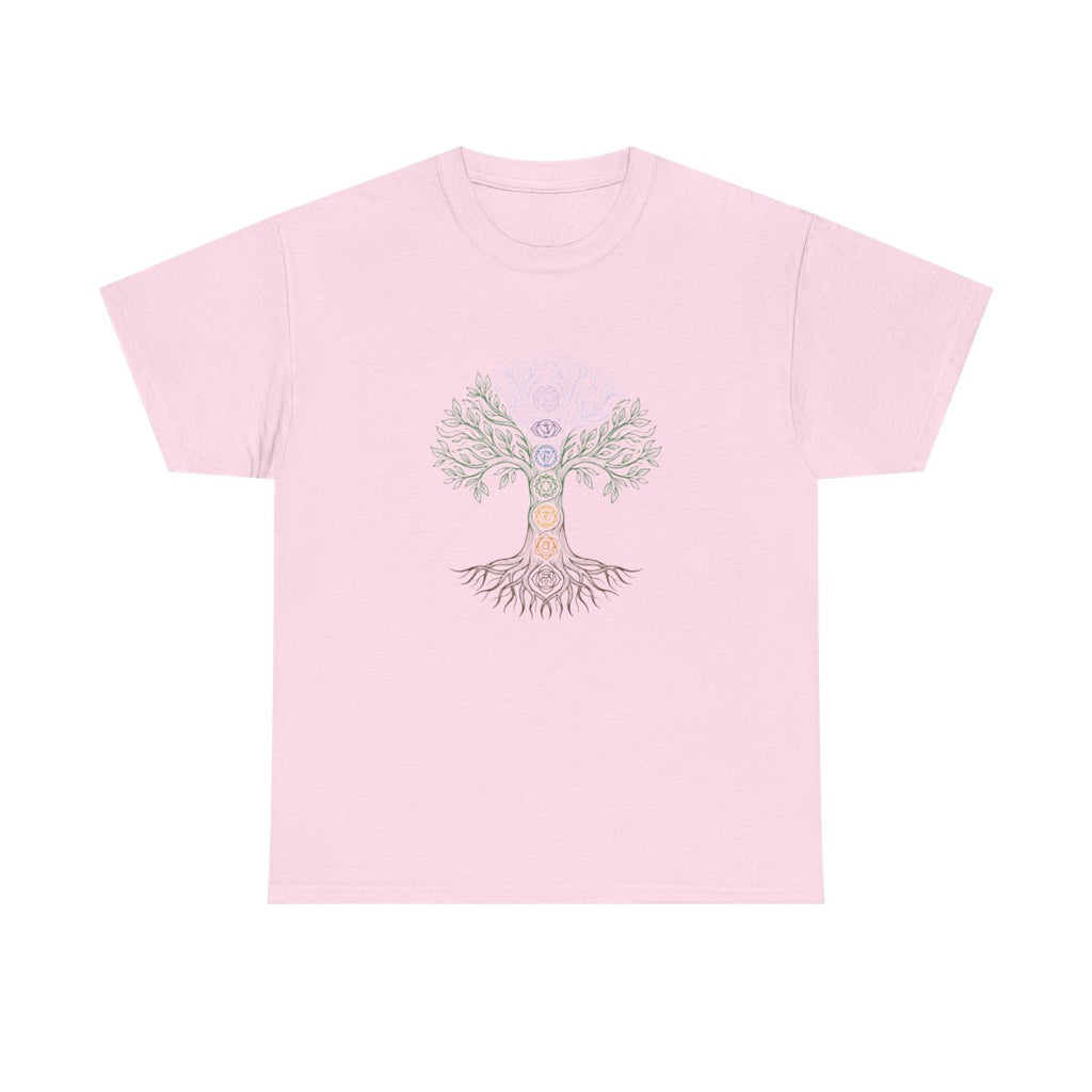 Tree of Life Chakra Shirt - Energy Body  - Light Pink