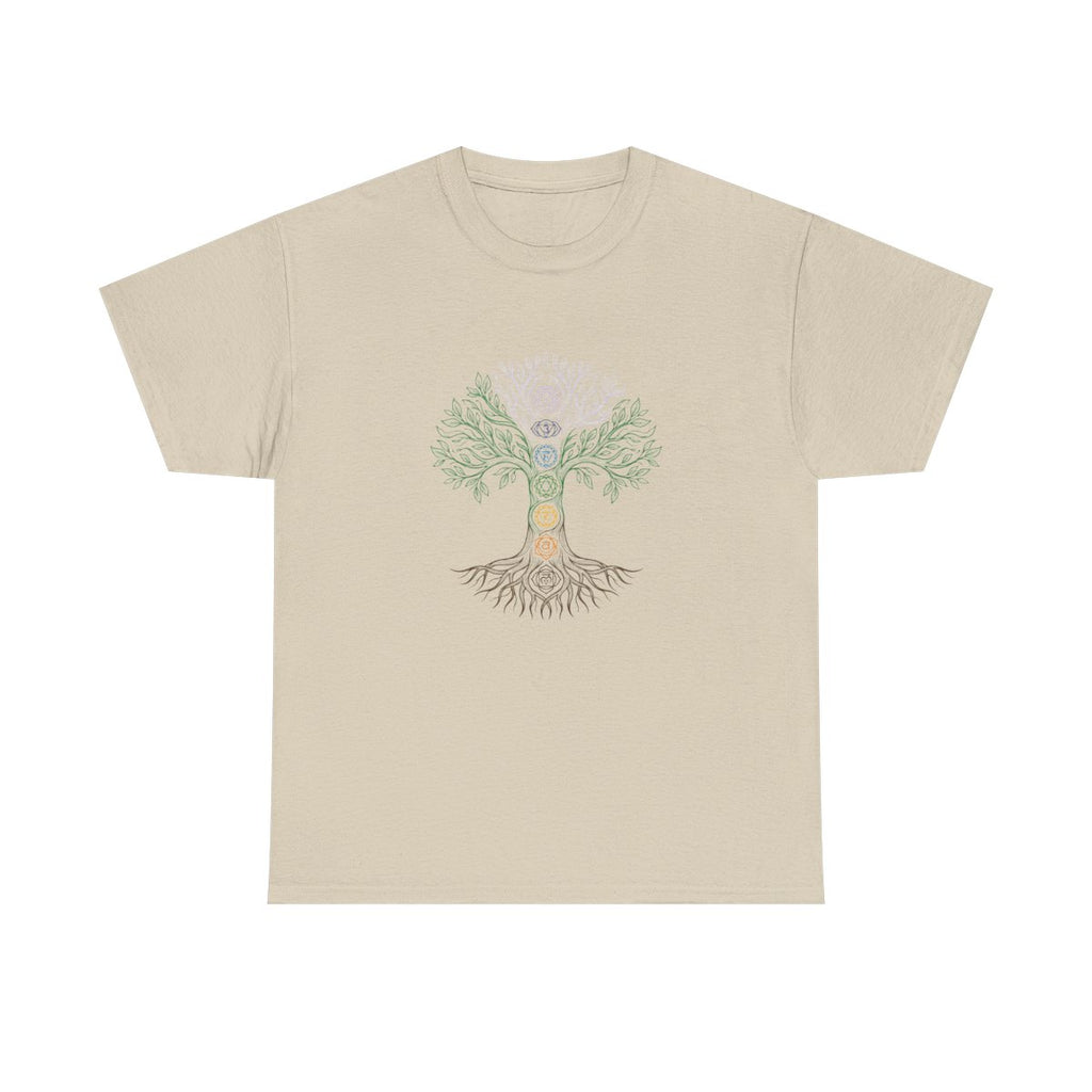Tree of Life Chakra Shirt - Energy Body  - Sand