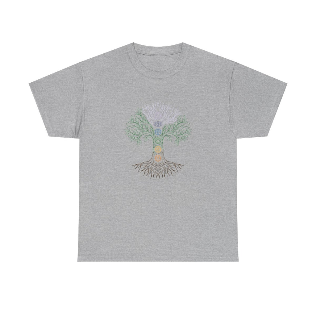 Tree of Life Chakra Shirt - Energy Body  - Sport Grey