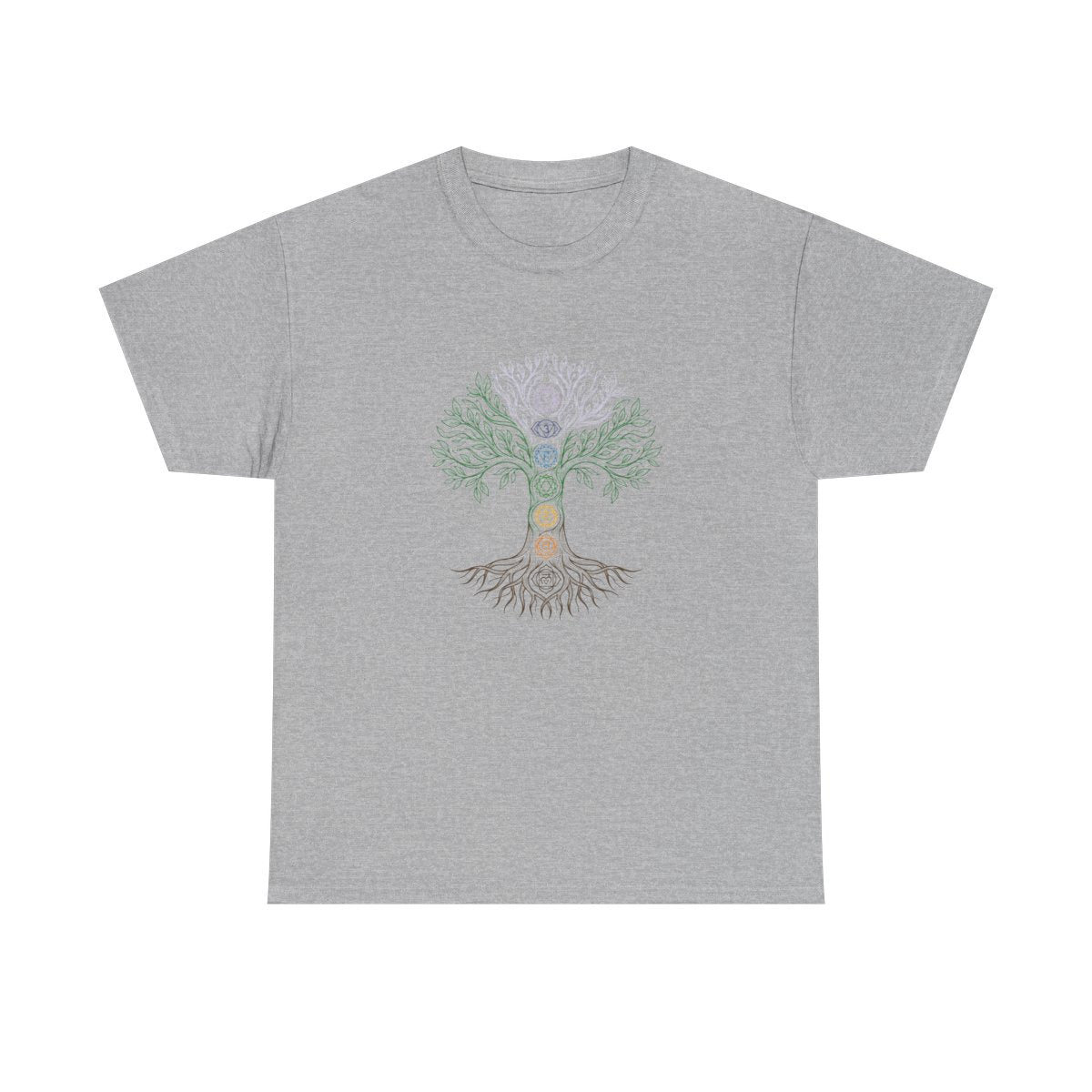 Tree of Life Chakra Shirt - Energy Body  - Sport Grey