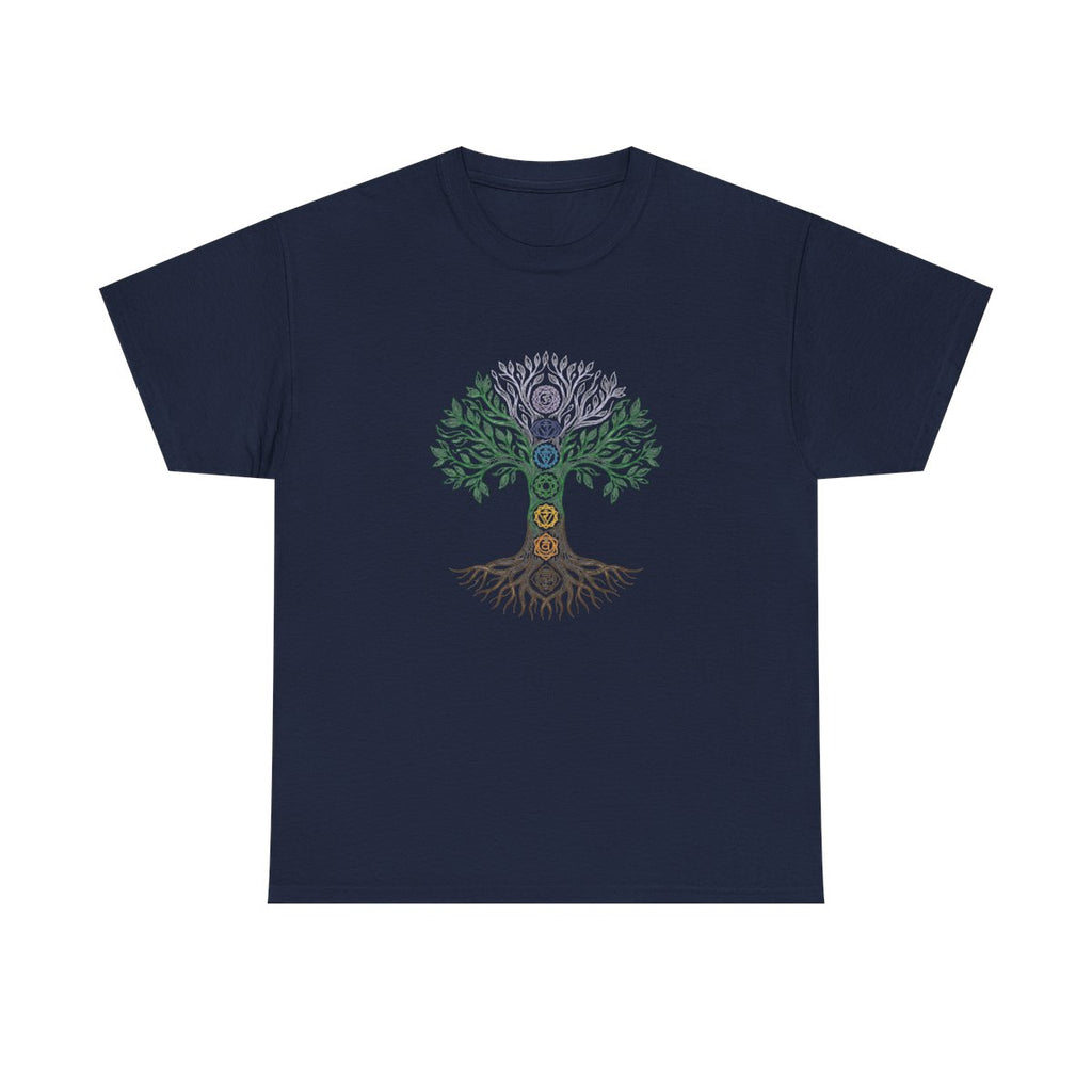 Tree of Life Chakra Shirt - Energy Body  - Navy