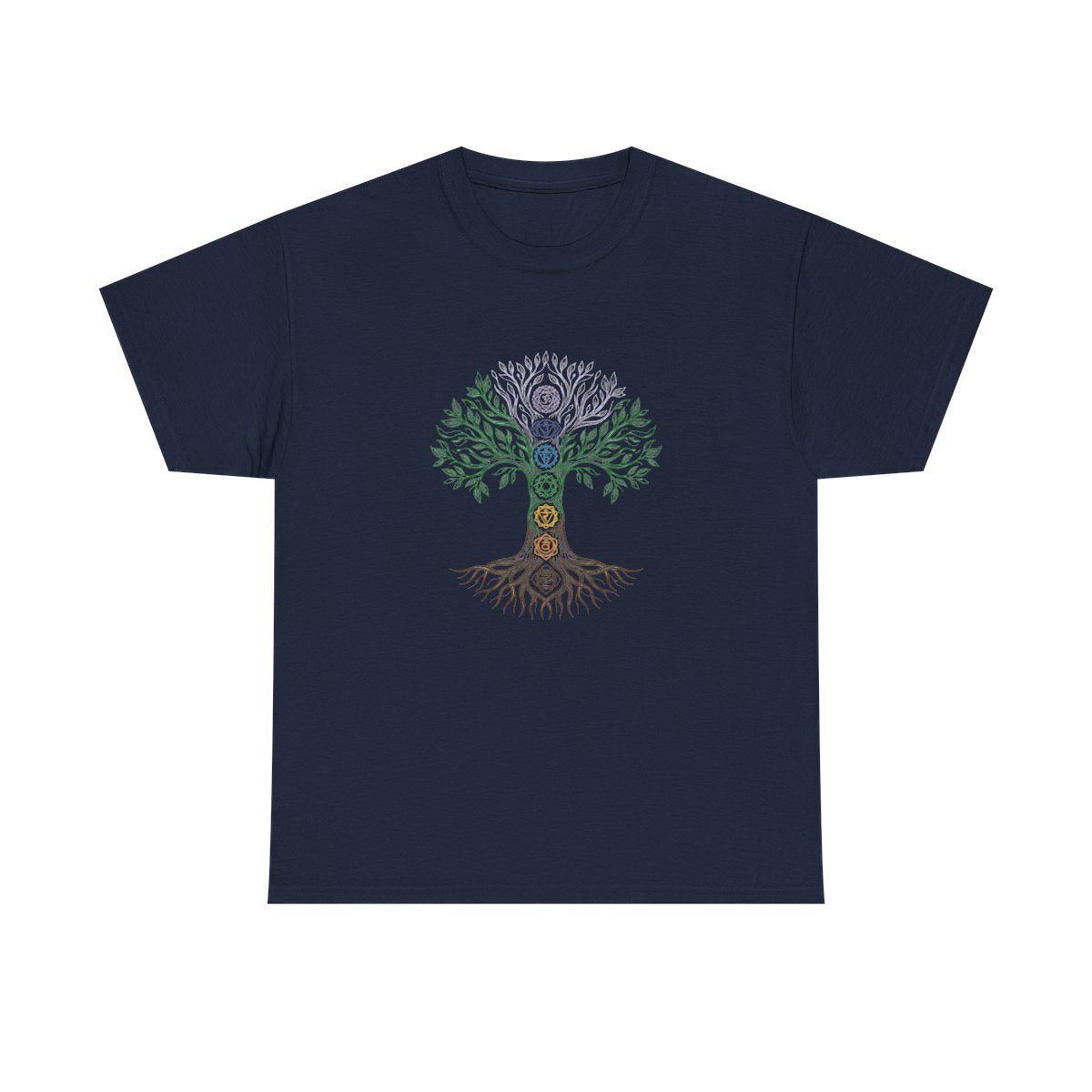 Tree of Life Chakra Shirt - Energy Body  - Navy