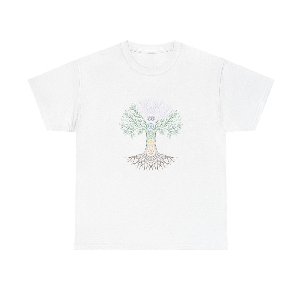Tree of Life Chakra Shirt - Energy Body  - White