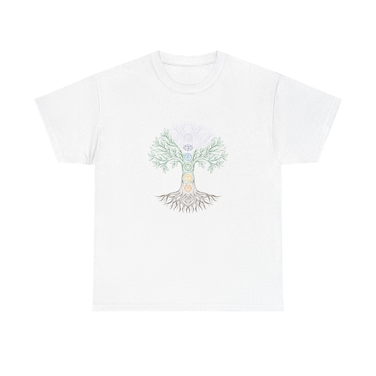 Tree of Life Chakra Shirt - Energy Body  - White