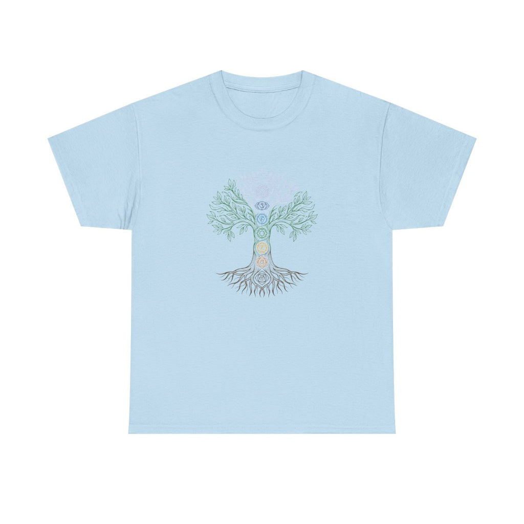 Tree of Life Chakra Shirt - Energy Body  - Light Blue