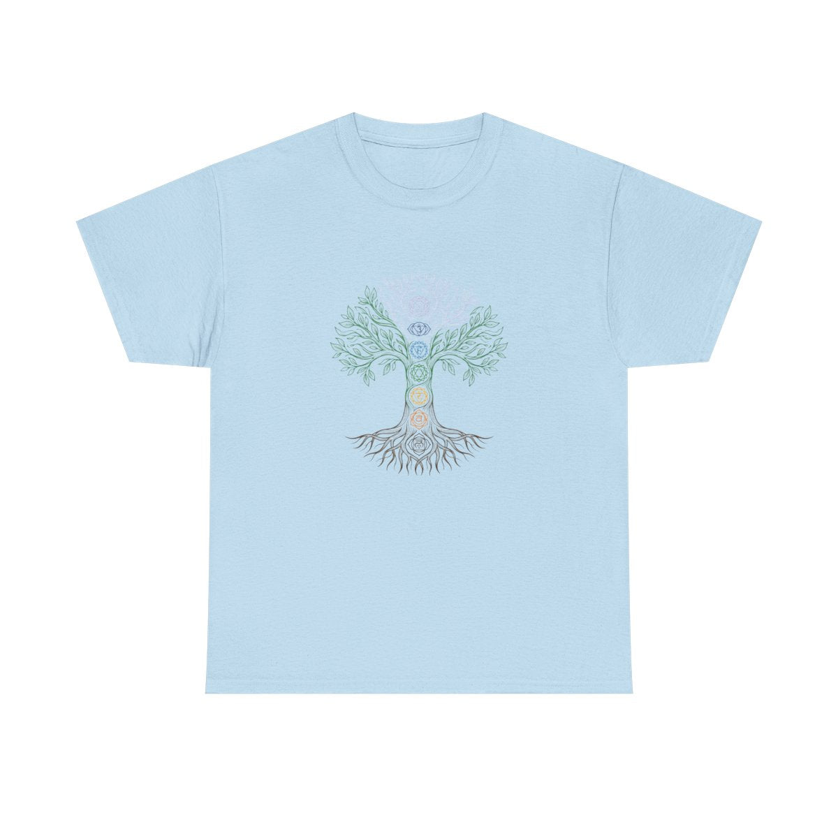 Tree of Life Chakra Shirt - Energy Body  - Light Blue