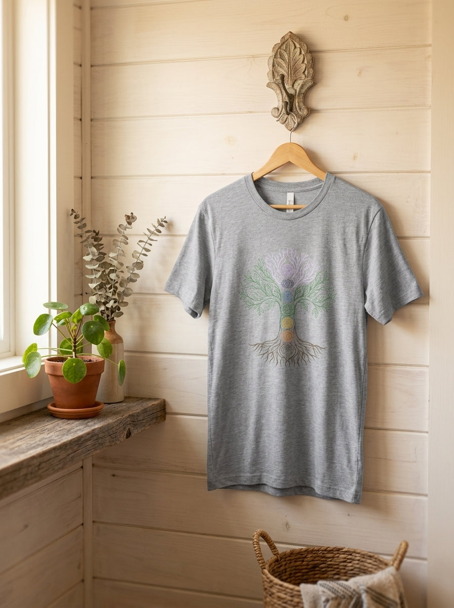 Tree of Life Chakra Shirt - Energy Body Yoga Alignment Tee