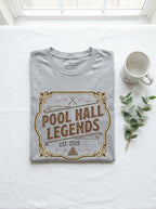 Pool Hall Legends Vintage Billiards T-Shirt - Classic Player Tee