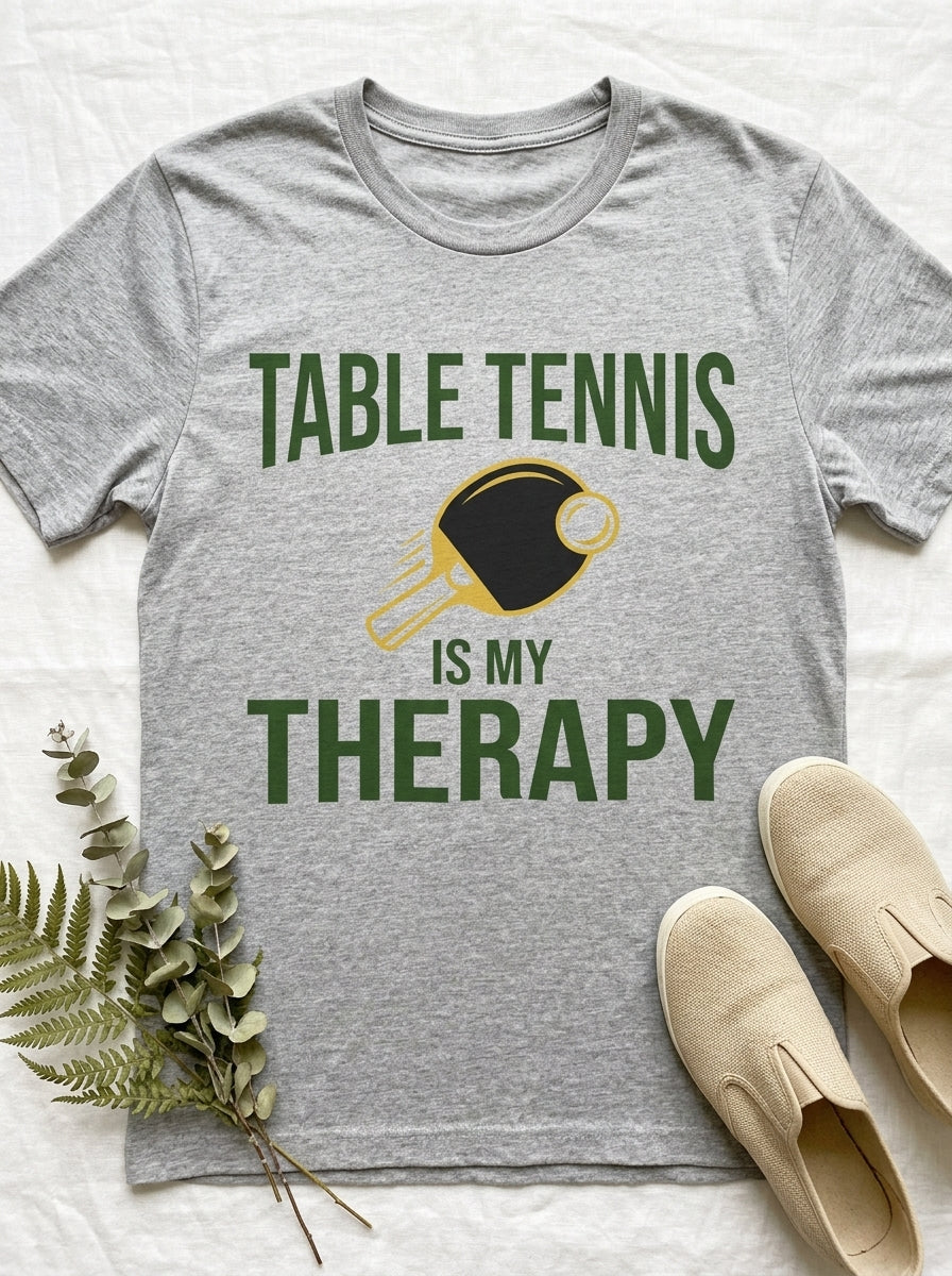 Table Tennis Is My Therapy Shirt - Ping Pong Player Mental Health Tee