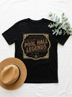 Pool Hall Legends Vintage Billiards T-Shirt - Classic Player Tee