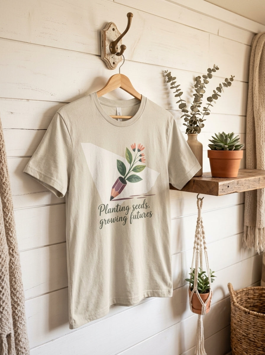 Teacher Inspiration Shirt, Planting Seeds Tee, Motivational Teacher Gift