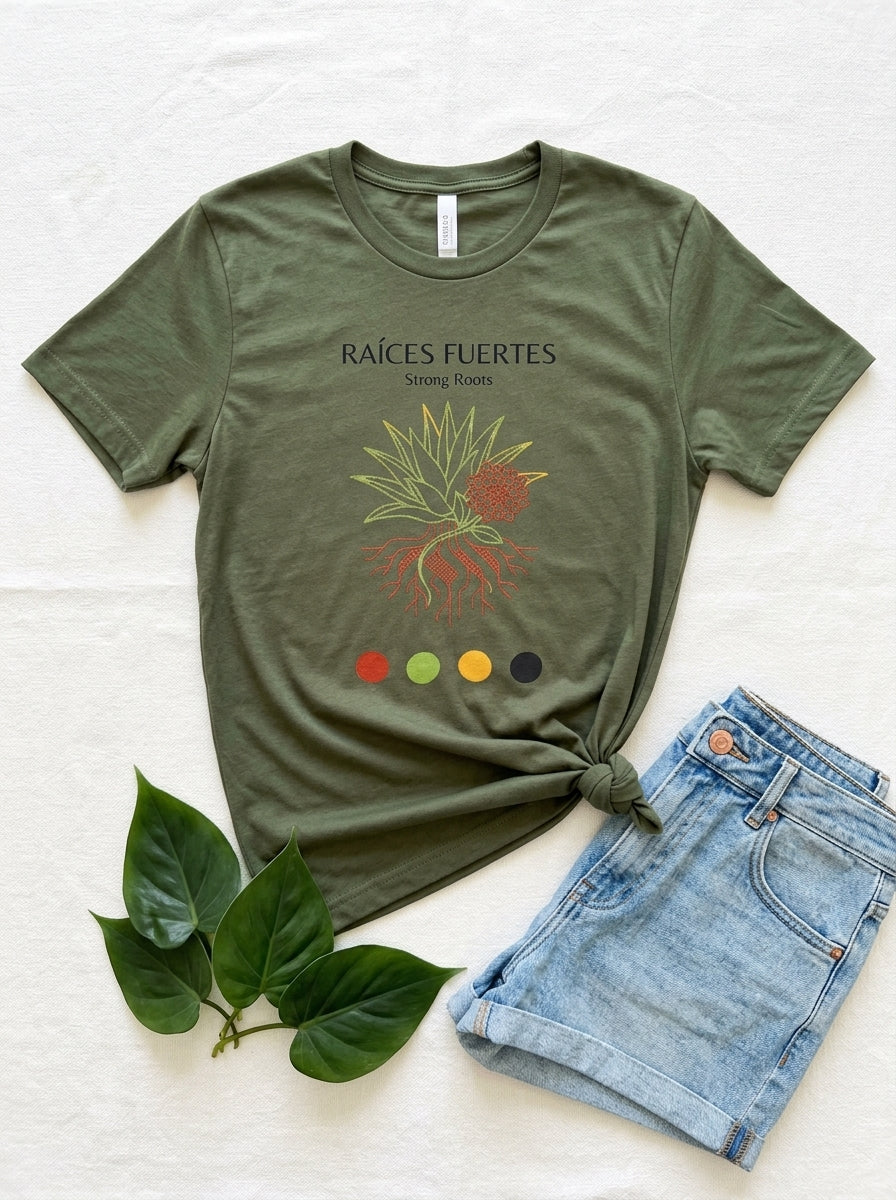 Raíces Fuertes Shirt - Strong Roots Mexican Heritage Cinco de Mayo Tee