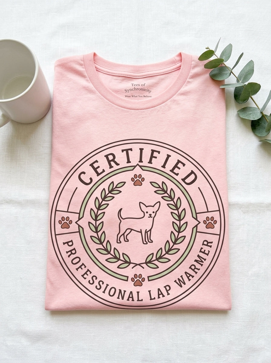 Chihuahua Professional Lap Warmer Shirt - Funny Dog Owner Gift Tee