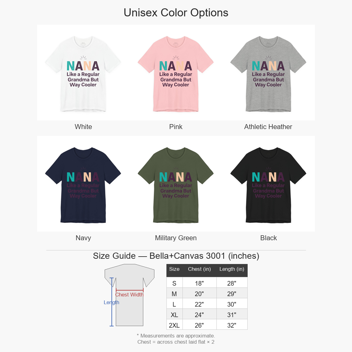 Nana T-Shirt Way Cooler Than Regular Grandma - Funny Mother's Day Gift