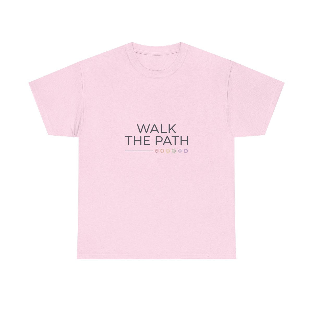Walk The Path Chakra Shirt - Spiritual J - Light Pink