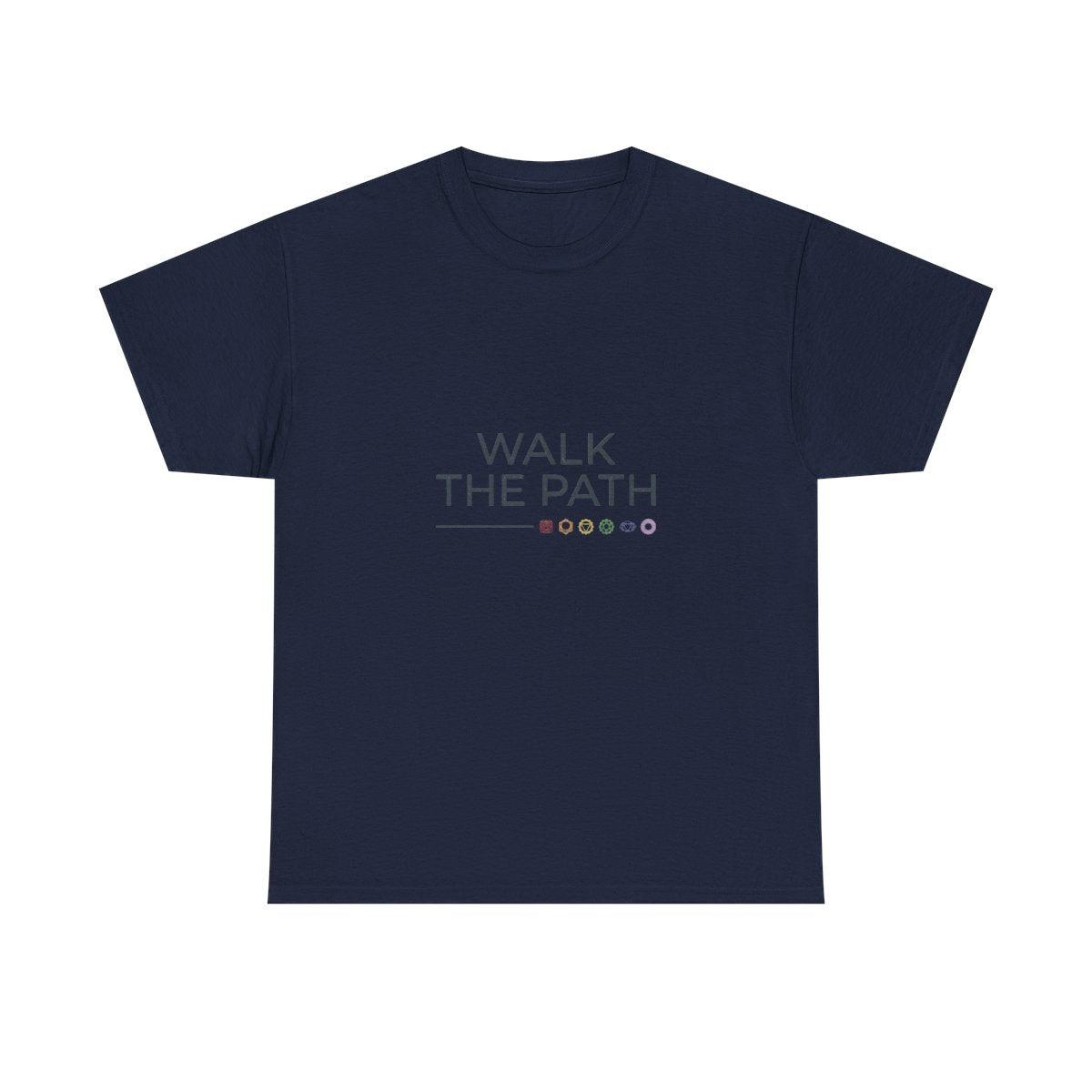 Walk The Path Chakra Shirt - Spiritual J - Navy