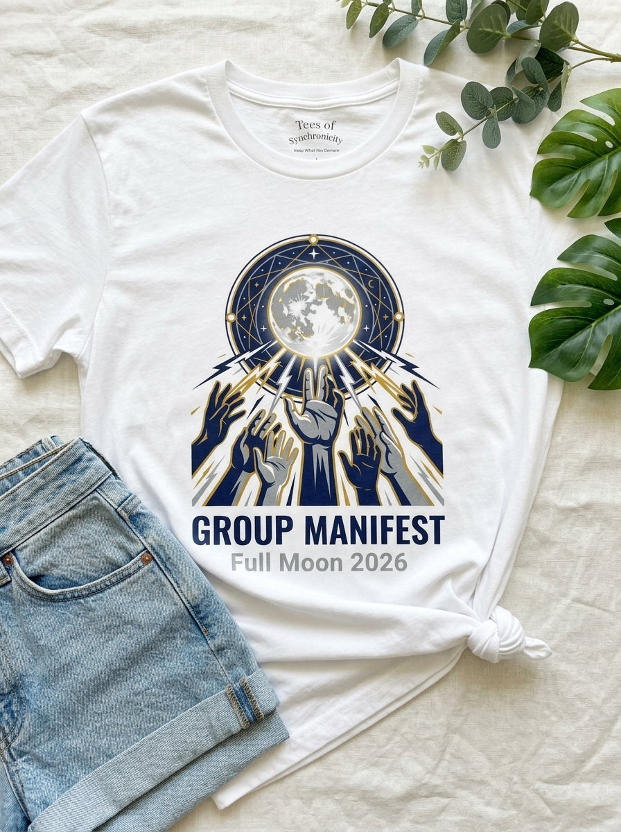 Group Manifest Full Moon 2026 Shirt - Collective Manifestation Ritual Tee