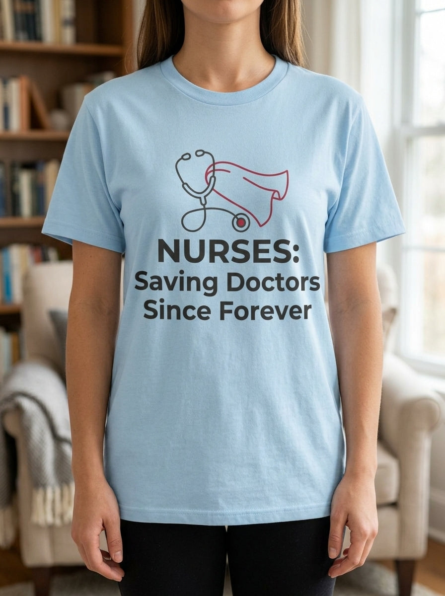 Nurses Save Doctors Shirt - RN Humor Tee - Nurse Appreciation Gift