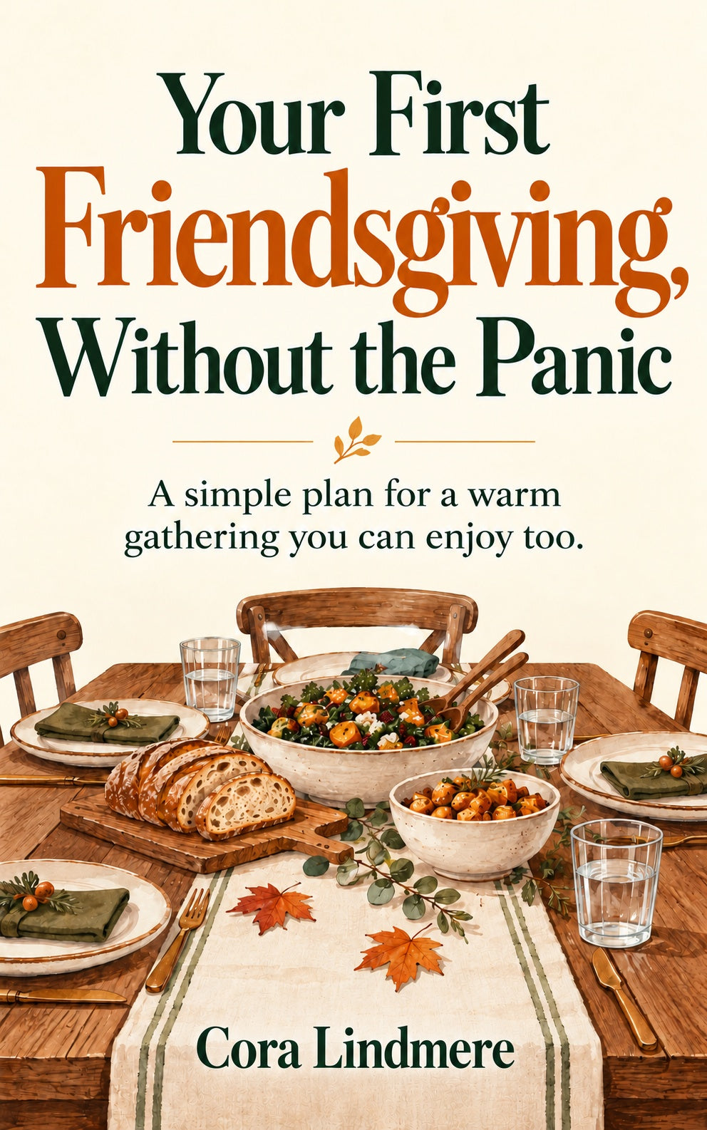 Your First Friendsgiving, Without the Panic by Cora Lindmere — PDF guide with printable planning sheets.