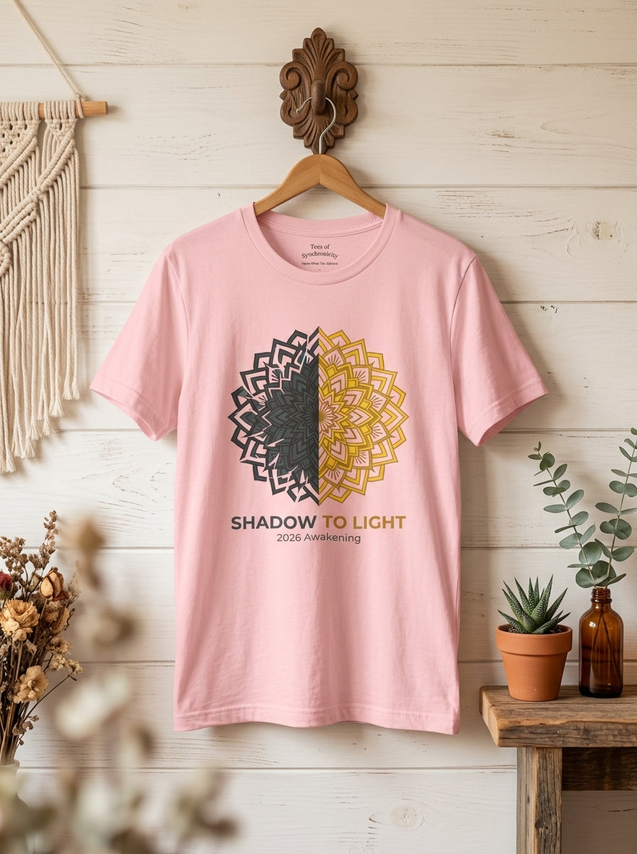 Shadow to Light 2026 Awakening Shirt - Shadow Work Healing Mandala Tee