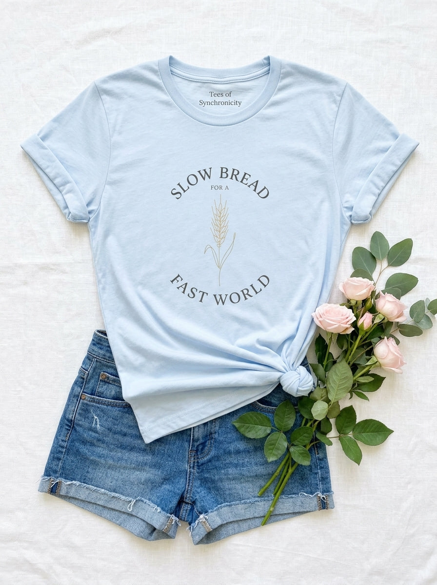 Women's Slow Bread Fast World Shirt - Artisan Sourdough Baker T-Shirt Gift